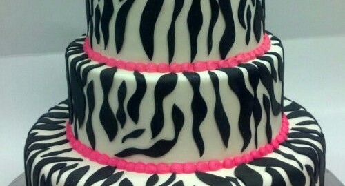 Sweet 16 Zebra Animal Print With Hot Pink Ribbon Topper.Fun Print To Show Your Personality &#160;